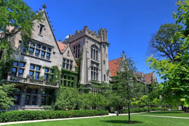 Chicago, Illinois, ABD - 23 Haziran 2018 - Chicago Üniversitesi'nde Hyde Park mahalle bulunmaktadır,.