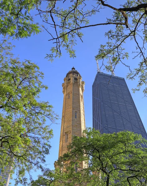 Chicago Kulesi Eski Chicago Kulesi Bölgesi Nde Bir Dönüm Noktasıdır — Stok fotoğraf