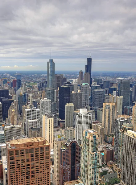 Chicago, Illinois manzarası hava görüntüsünü.