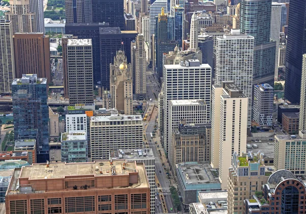 Chicago, Illinois manzarası hava görüntüsünü.