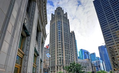 Chicago, Illinois Michigan Avenue boyunca Mimarlık.