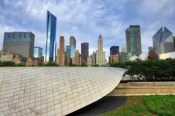 Horizonte Chicago Illinois Desde Puente Millennium Park — Foto de Stock