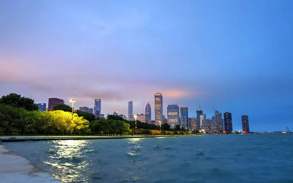 Chicago Illinois Abd Haziran 2018 Chicago Manzarası Bir Fırtına Michigan — Stok fotoğraf