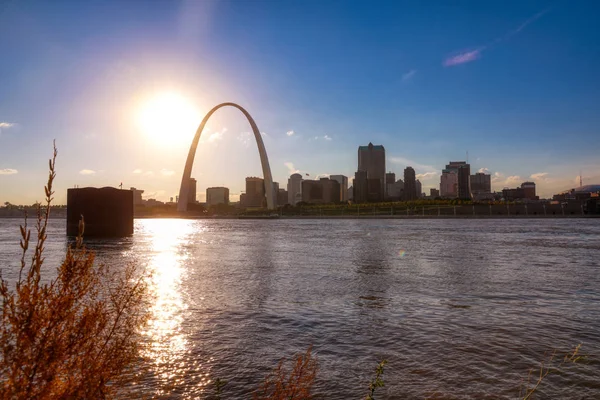 Louis Missouri Panorama Přes Řeku Mississippi — Stock fotografie
