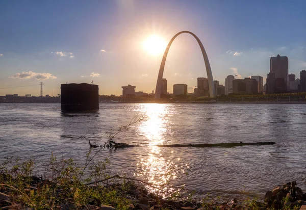 Louis Missouri Panorama Přes Řeku Mississippi — Stock fotografie