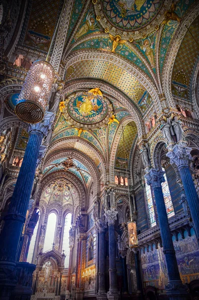 Lyon Francia Junio 2019 Basílica Notre Dame Fourviere Construida Entre — Foto de Stock