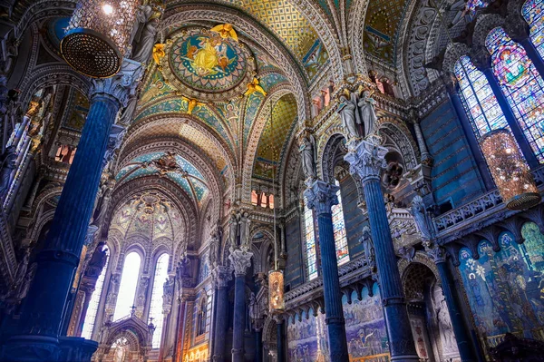 Lyon Francia Junio 2019 Basílica Notre Dame Fourviere Construida Entre —  Fotos de Stock