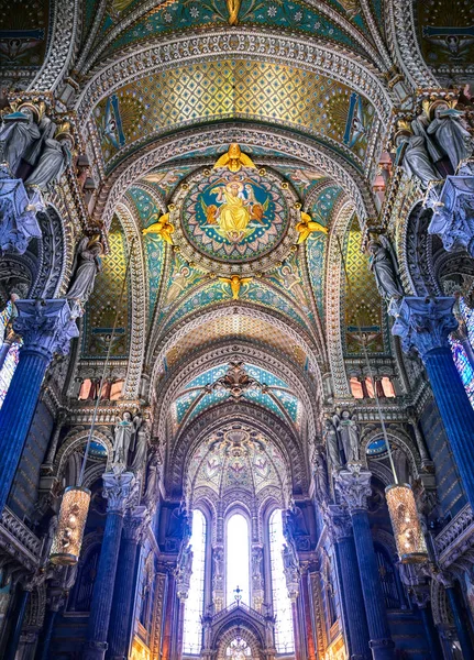 Lyon Franța Iunie 2019 Bazilica Notre Dame Fourviere Construită Între — Fotografie, imagine de stoc