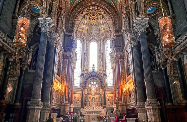 Lyon Francia Junio 2019 Basílica Notre Dame Fourviere Construida Entre — Foto de Stock