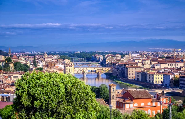 Florens Italien Längs Floden Arno — Stockfoto