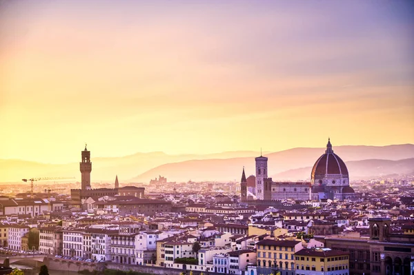 Atardecer Sobre Florencia Capital Región Italiana Toscana —  Fotos de Stock