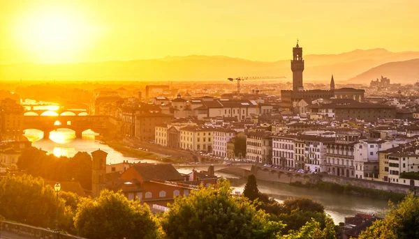Atardecer Sobre Florencia Capital Región Italiana Toscana — Foto de Stock