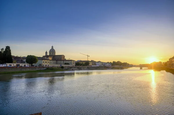 Juni 2019 Florens Italien Utsikt Över Florens Längs Floden Arno — Stockfoto
