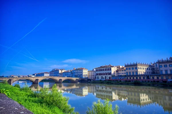 Florence Aan Rivier Arno Regio Toscane Italië — Stockfoto