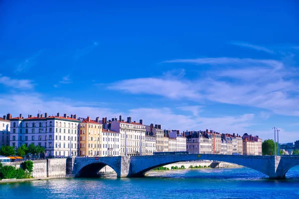 View Lyon France Saone River Afternoon — Stock Photo, Image