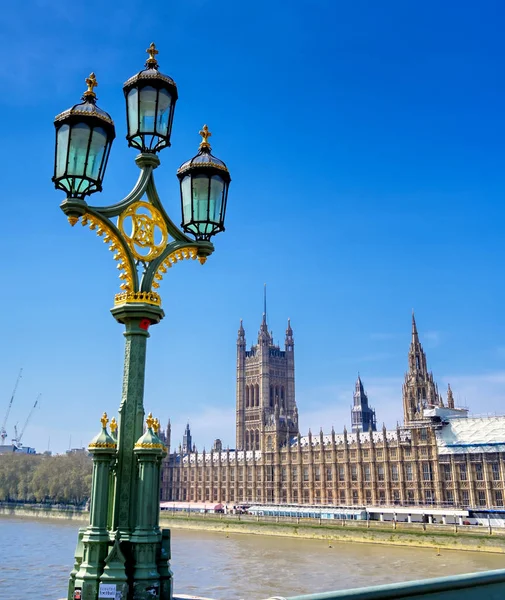 Parlamento Britânico Longo Rio Tâmisa Dia Ensolarado Londres Reino Unido — Fotografia de Stock