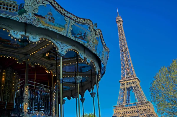 Una Vista Torre Eiffel París Francia — Foto de Stock