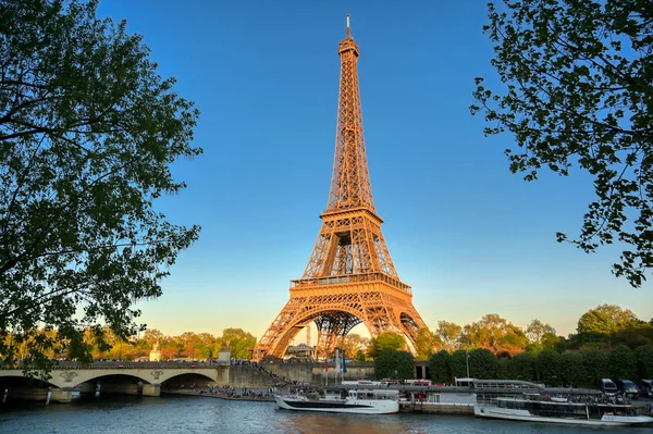 Eiffel Tower River Seine Paris France — Stock Photo, Image