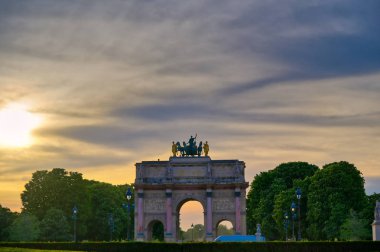 Arc de Triomphe du Carrousel Paris, Fransa'da bulunan.