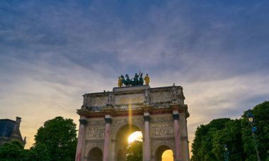 Arc de Triomphe du Carrousel Paris, Fransa'da bulunan.