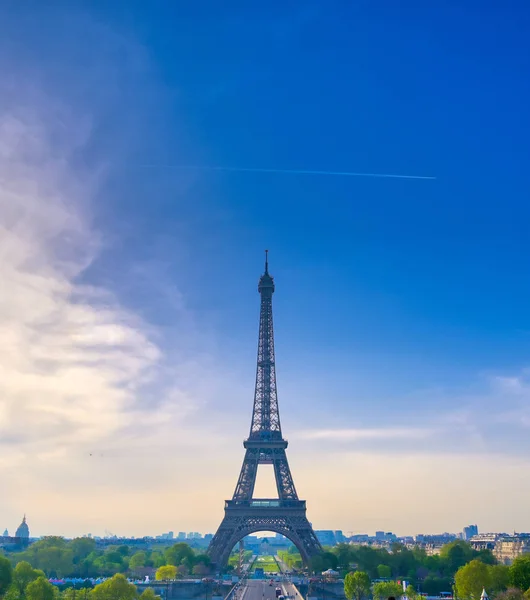 Uitzicht Eiffel Toren Vanaf Jardins Trocadero Parijs Frankrijk — Stockfoto