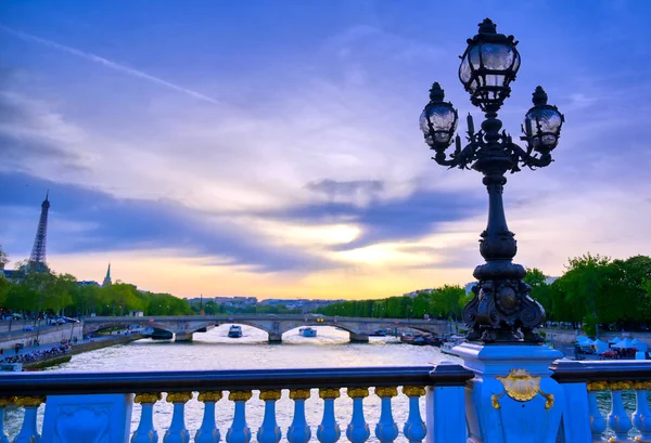 Une Vue Pont Alexandre Iii Qui Enjambe Seine Paris France — Photo