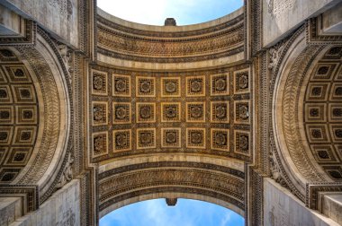Paris, Fransa 'da bulunan Zafer Takı manzarası.