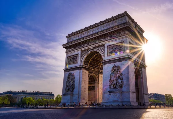 Vue Sur Arc Triomphe Situé Paris France — Photo