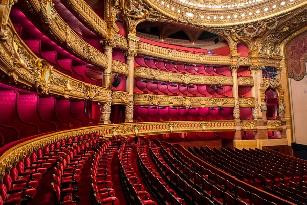 Paris, Fransa-23 Nisan 2019-Paris, Fransa 'da bulunan Palais Garnier oditoryum.