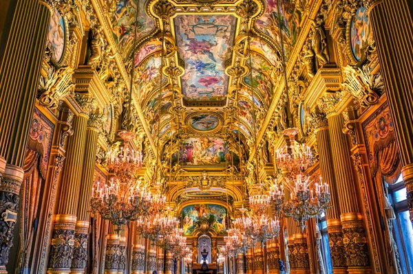 París Francia Abril 2019 Gran Vestíbulo Del Palais Garnier Situado — Foto de Stock