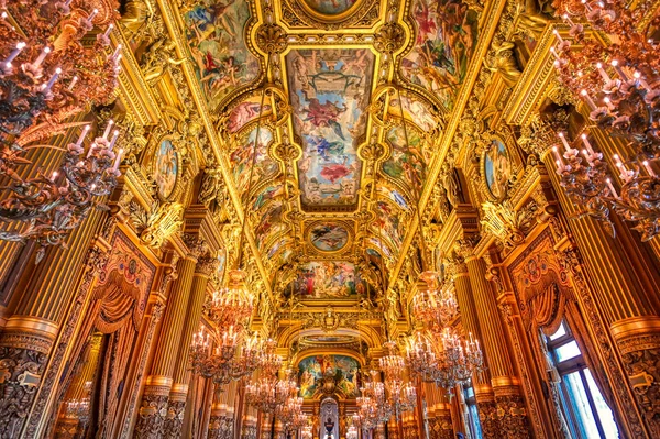 Paris Franța Aprilie 2019 Marele Foaier Palais Garnier Situat Paris — Fotografie, imagine de stoc