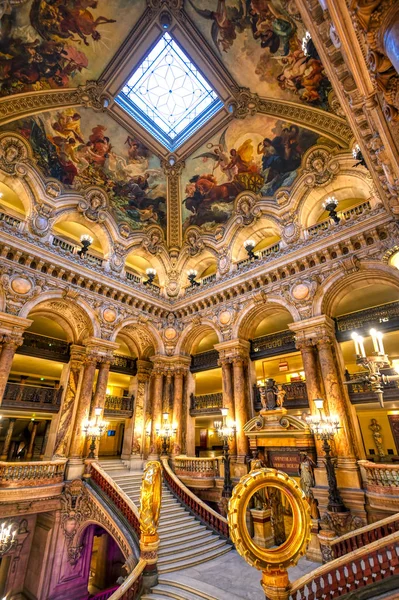 París Francia Abril 2019 Gran Escalera Entrada Del Palais Garnier — Foto de Stock