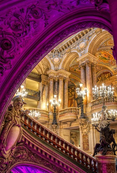 París Francia Abril 2019 Gran Escalera Entrada Del Palais Garnier — Foto de Stock