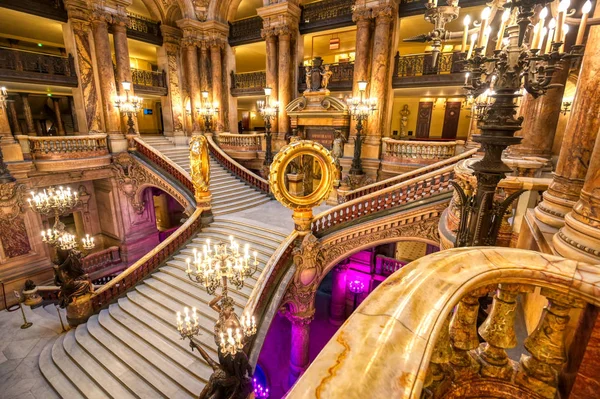 Paris França Abril 2019 Grande Escadaria Entrada Palais Garnier Localizado — Fotografia de Stock