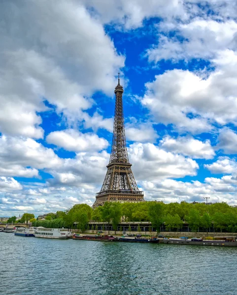 Eiffel Tower River Seine Paris France — Stock Photo, Image