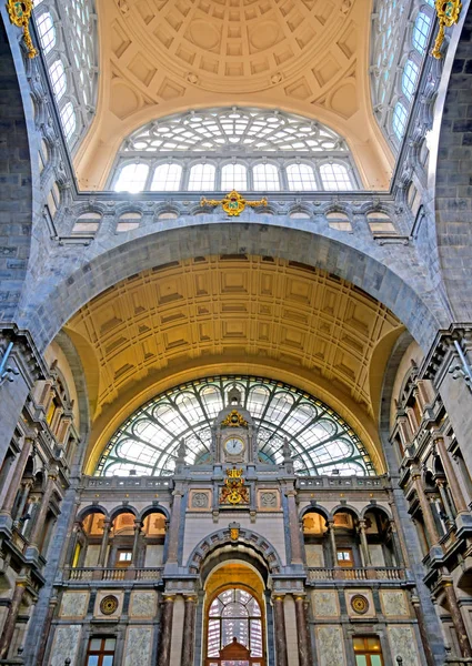 Interior Amberes Amberes Estación Tren Bélgica — Foto de Stock