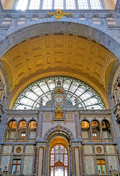 Interior Amberes Amberes Estación Tren Bélgica — Foto de Stock