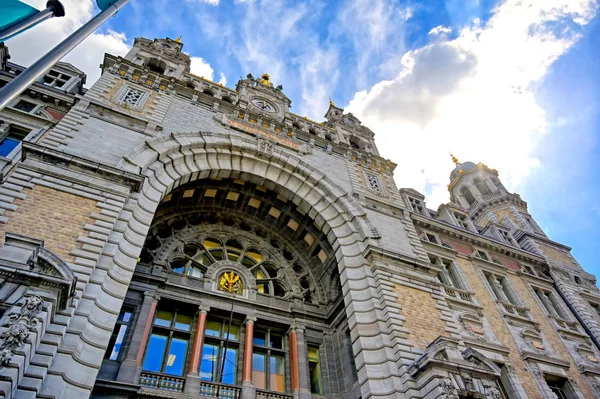 Das Äußere Des Antwerpen Antwerpen Belgischer Bahnhof — Stockfoto