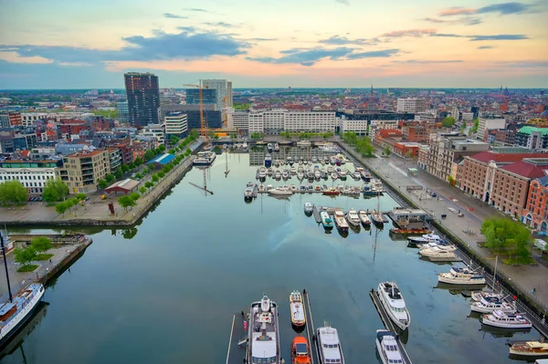 Antwerp Belçika Daki Antwerp Limanı Nın Hava Görüntüsü — Stok fotoğraf