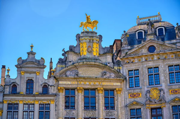 Budovy Architektura Grand Place Nebo Grote Markt Hlavní Náměstí Bruselu — Stock fotografie