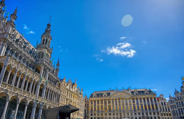 Edifici Architettura Nella Grand Place Grote Markt Piazza Centrale Bruxelles — Foto Stock