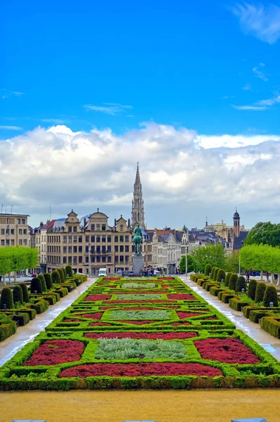 Der Öffentliche Garten Mont Des Arts Zentrum Von Brüssel Belgien — Stockfoto