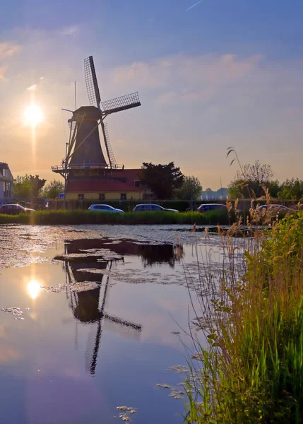 Historische Windmühlen Kralinger See Rotterdam Niederlande — Stockfoto