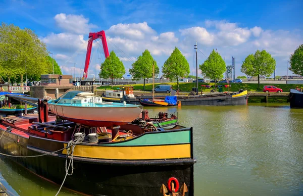 Kanäle Und Wasserwege Der Stadt Rotterdam Den Niederlanden — Stockfoto