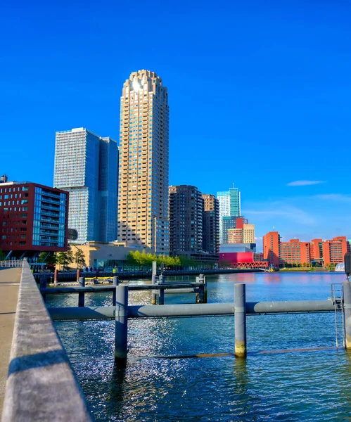 Rotterdam, Hollanda şehrindeki kanallar ve su yolları.