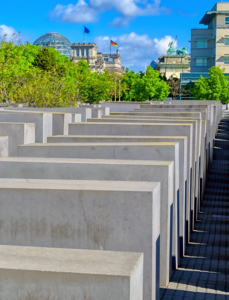 Berlin Niemcy Maja 2019 Pomnik Pomordowanych Żydów Europy Znany Również — Zdjęcie stockowe