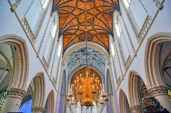 Haarlem Paesi Bassi Aprile 2019 Interno Della Chiesa San Bavo — Foto Stock