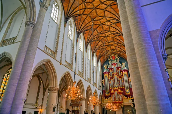 荷兰哈勒姆 2019年4月30日 荷兰哈勒姆市圣巴沃教堂的内部 — 图库照片