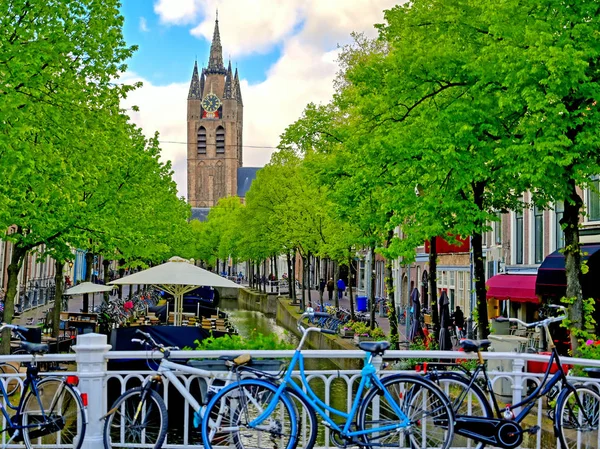 Delft Paesi Bassi Maggio 2019 Canali Vie Navigabili Della Città — Foto Stock
