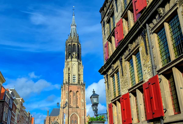 Nieuwe Kerk New Church City Delft Netherlands Sunny Day — Stock Photo, Image